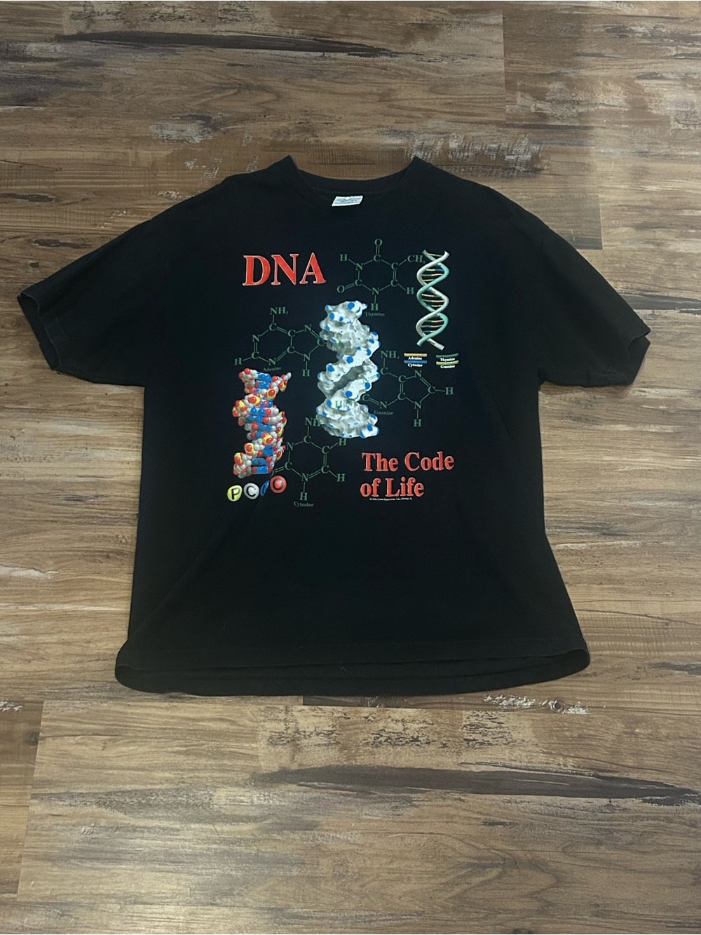 Vintage 1995 DNA The Code Of Life Shirt Mens XL Black